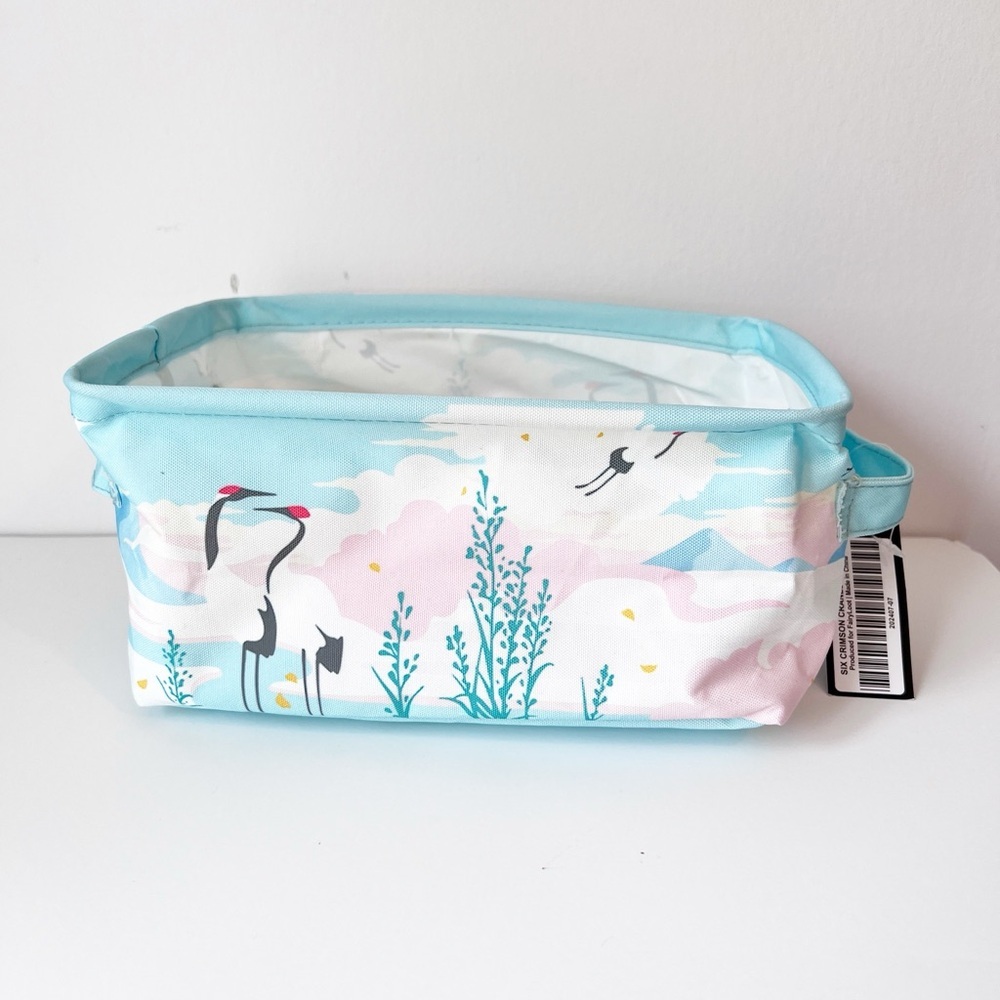 Fairyloot Six‎ Crimson Cranes Basket Blue Pink Elizabeth Lim Bookish Storage Bin